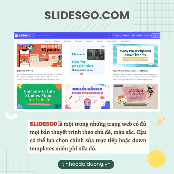 SlidesGo - Website làm Powerpoint