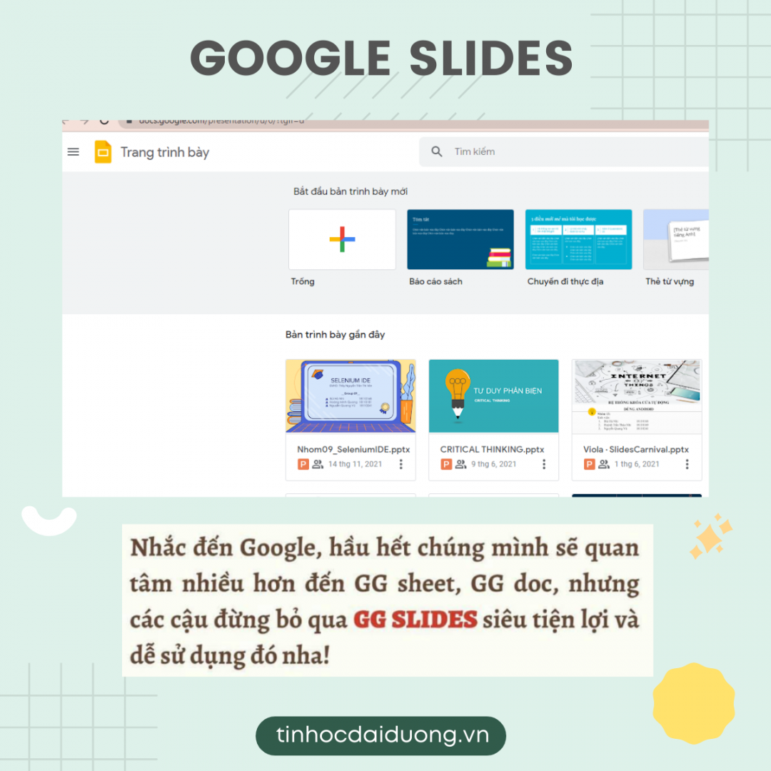 Google Slides - Website làm Powerpoint